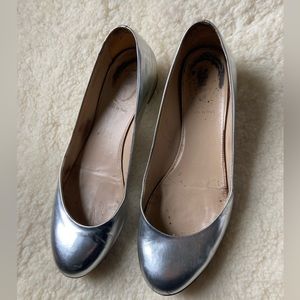 Silver Jcrew Low Heels